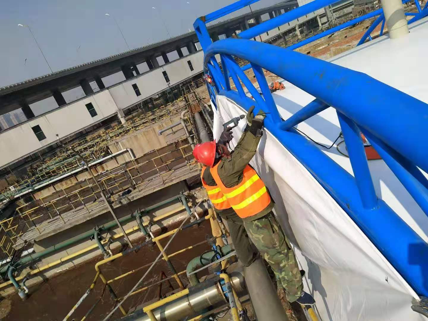 膜结构污水池加盖